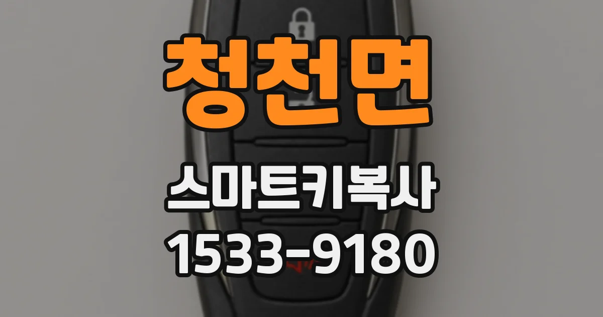 청천면 스마트키복사