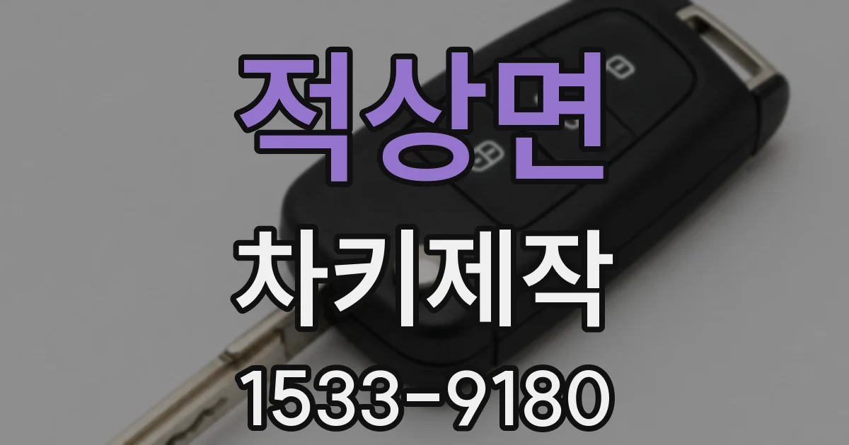 적상면 차키제작