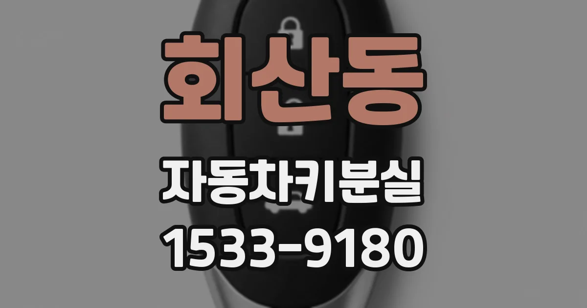 회산동 자동차키분실