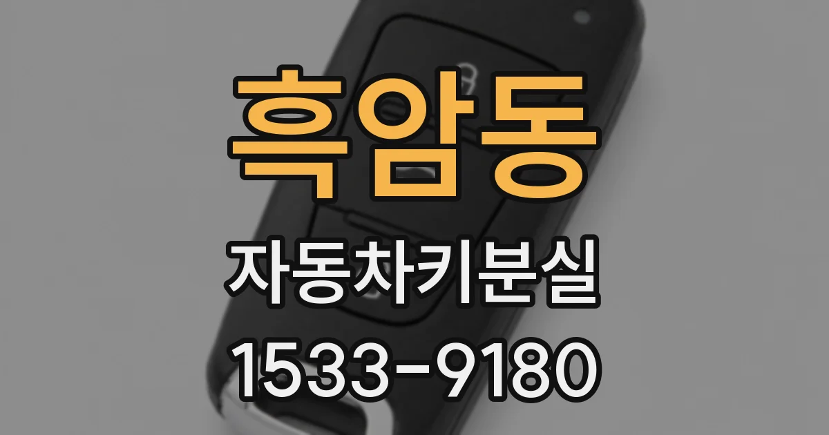 흑암동 자동차키분실