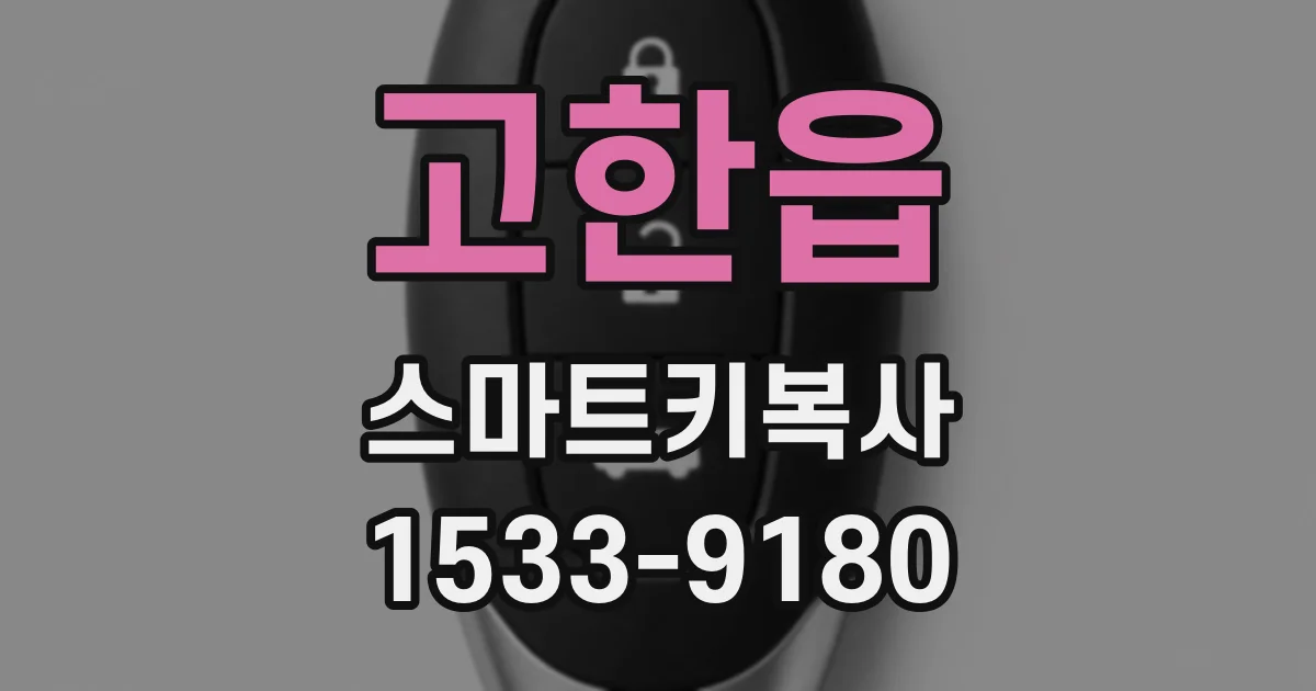 고한읍 스마트키복사