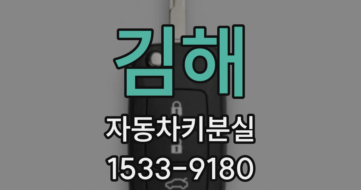 김해 자동차키분실