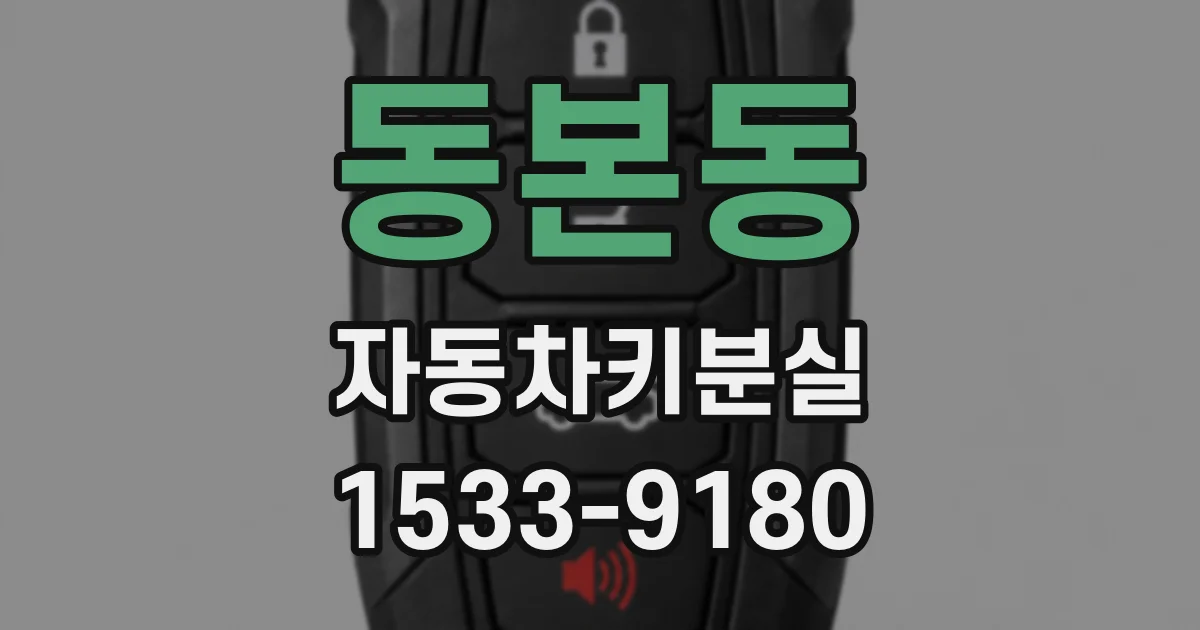 동본동 자동차키분실