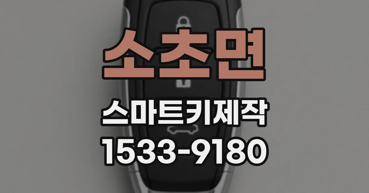 소초면 스마트키제작