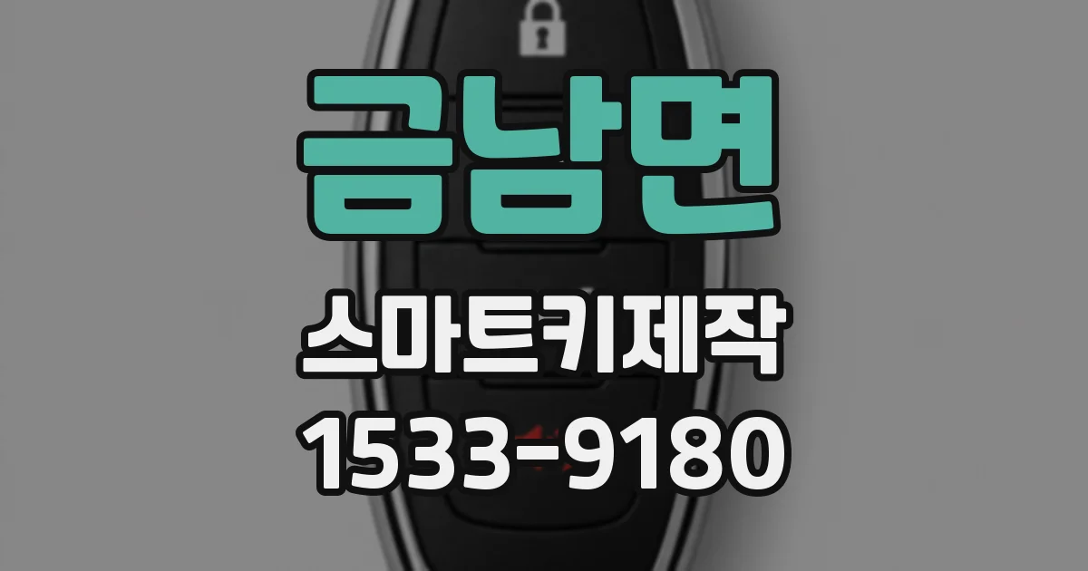 금남면 스마트키제작