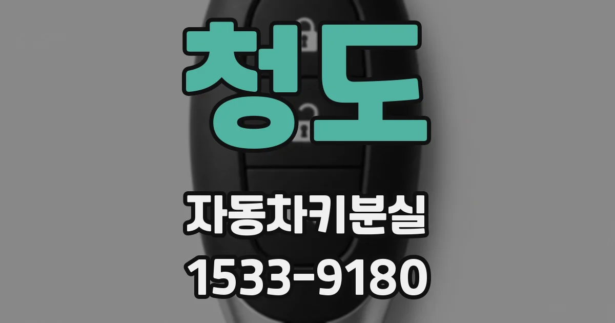 청도 자동차키분실
