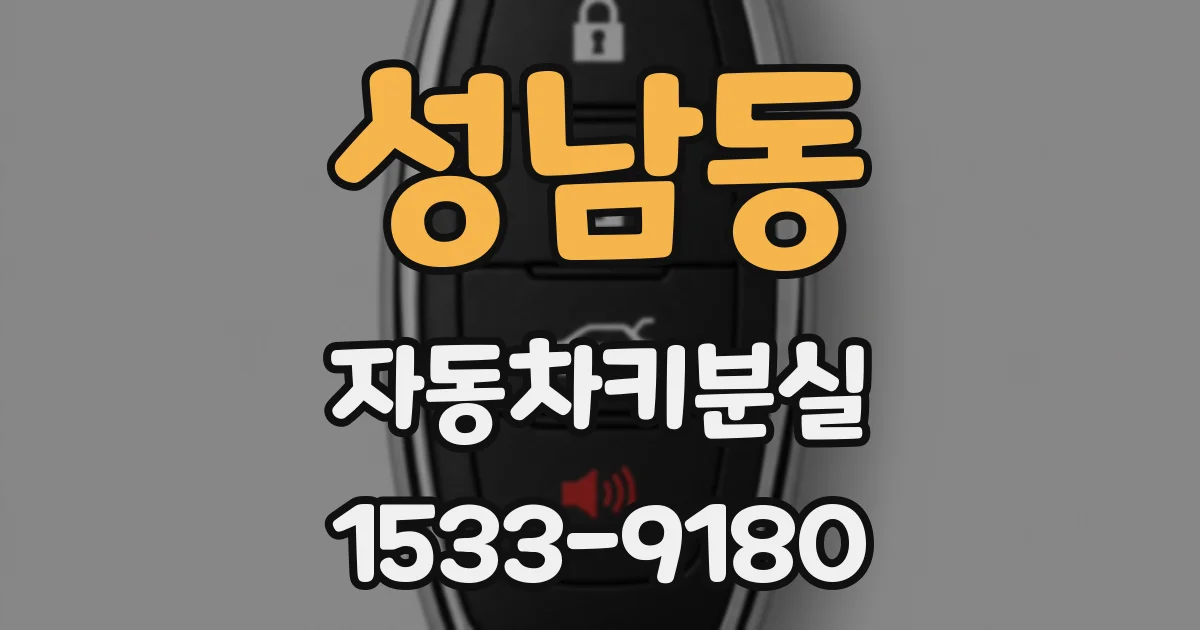 성남동 자동차키분실