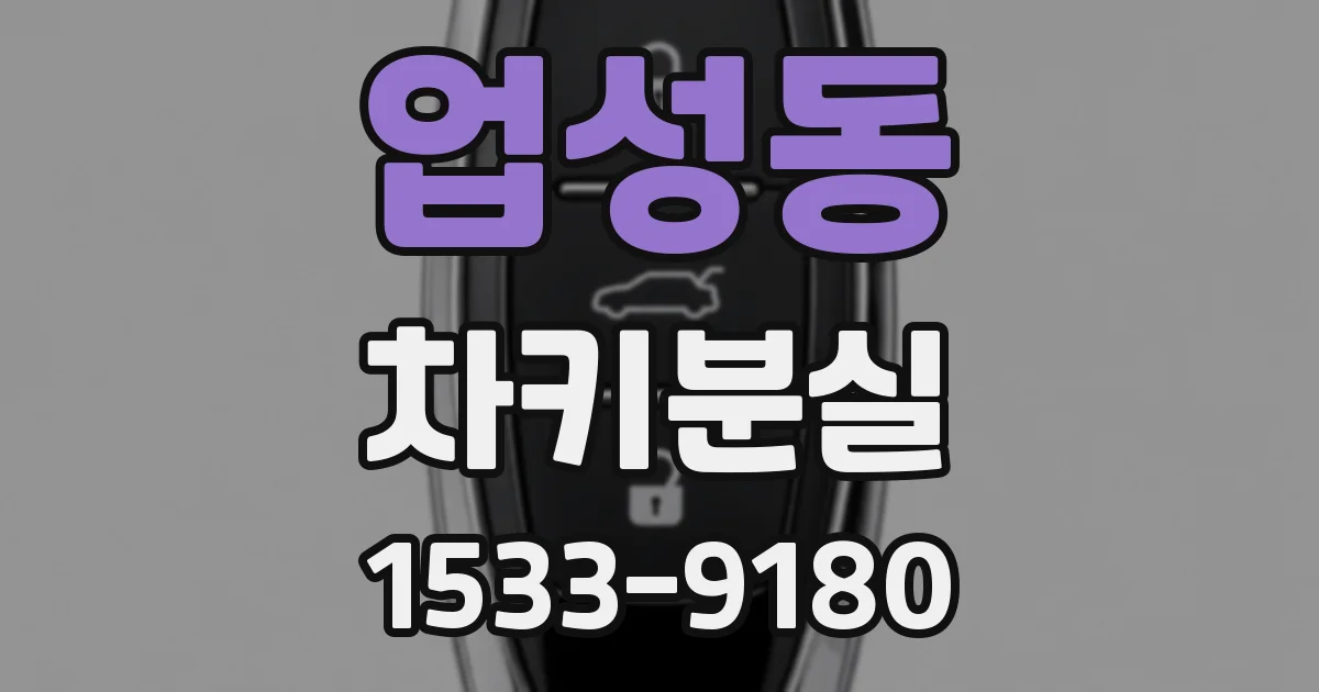 업성동 차키분실
