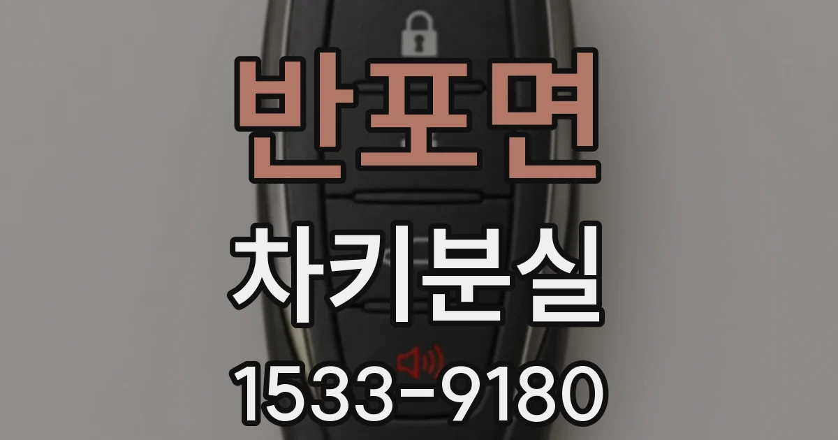 반포면 차키분실