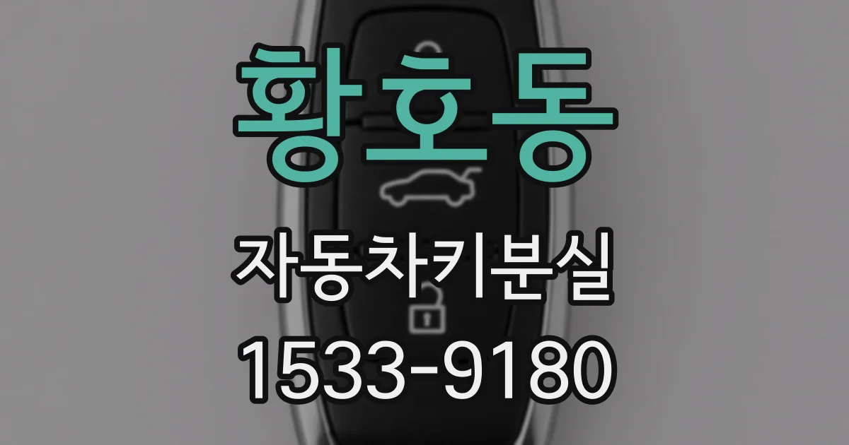 황호동 자동차키분실