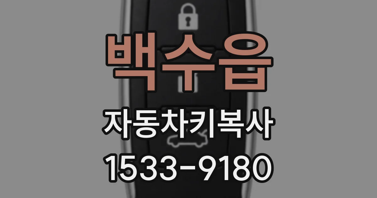 백수읍 자동차키복사