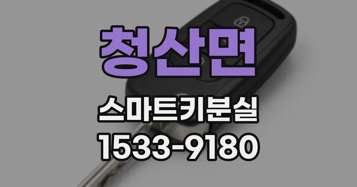 청산면 스마트키분실