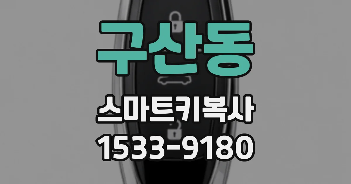 구산동 스마트키복사