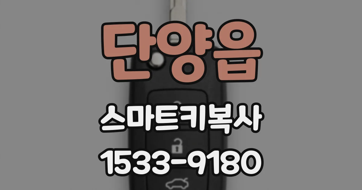 단양읍 스마트키복사