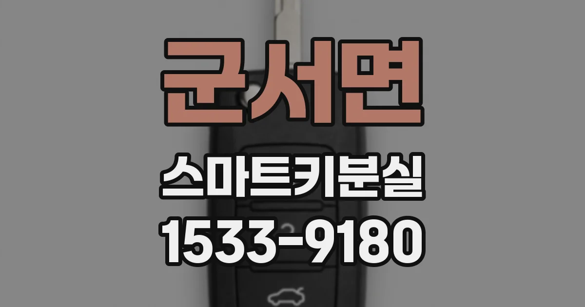 군서면 스마트키분실