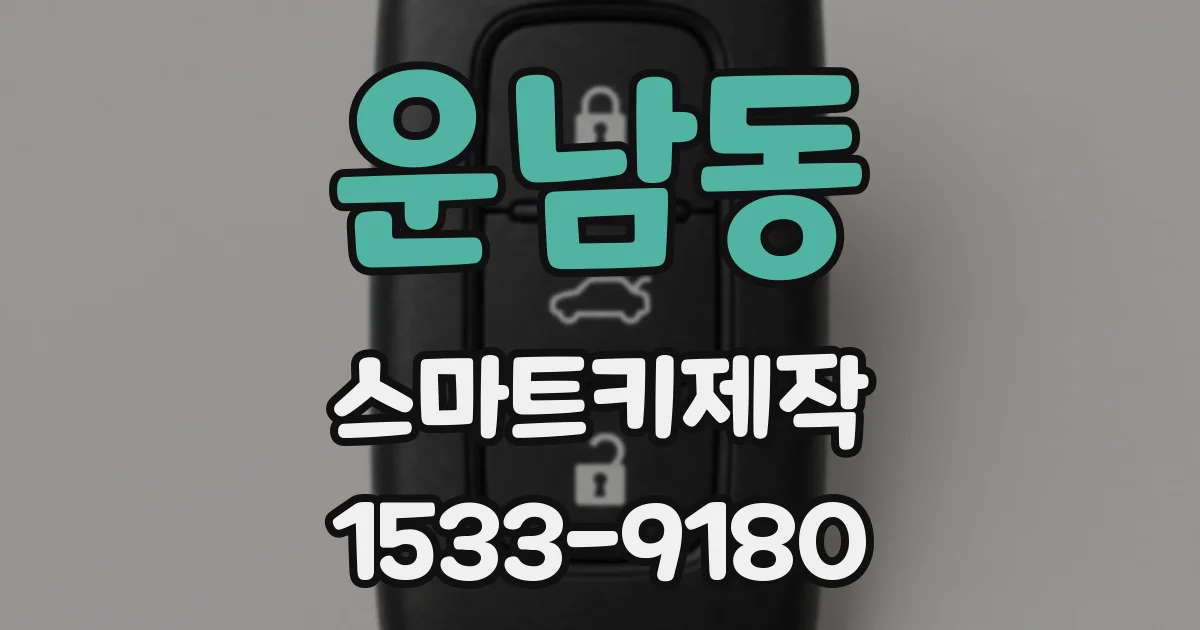 운남동 스마트키제작