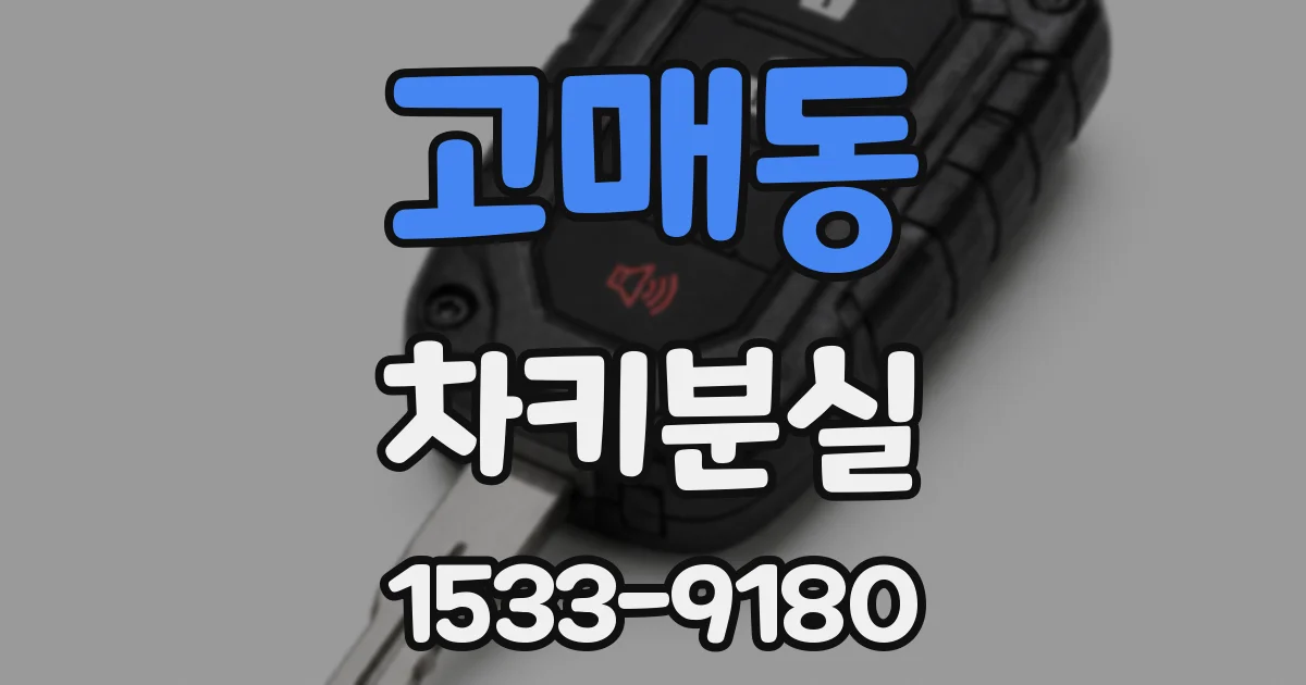 고매동 차키분실