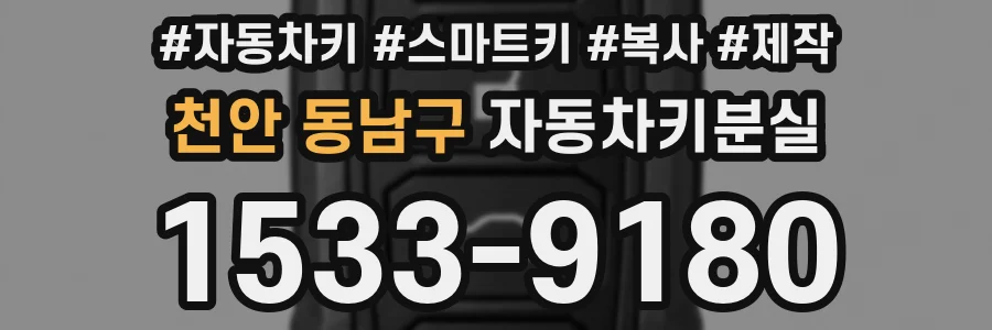 천안 동남구 자동차키분실