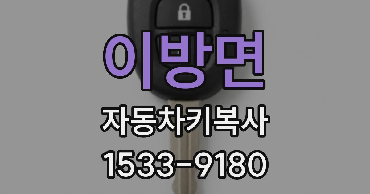 이방면 자동차키복사