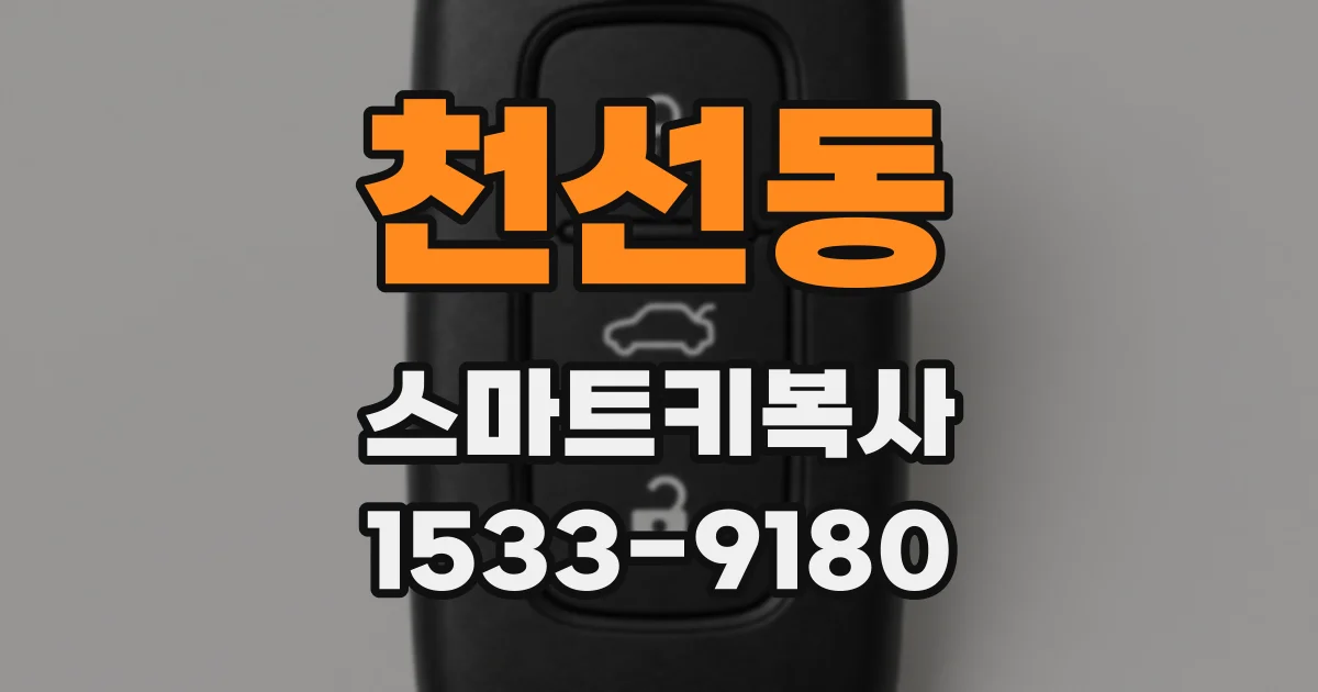 천선동 스마트키복사