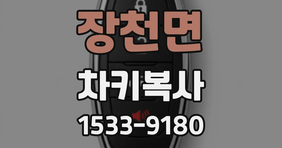 장천면 차키복사