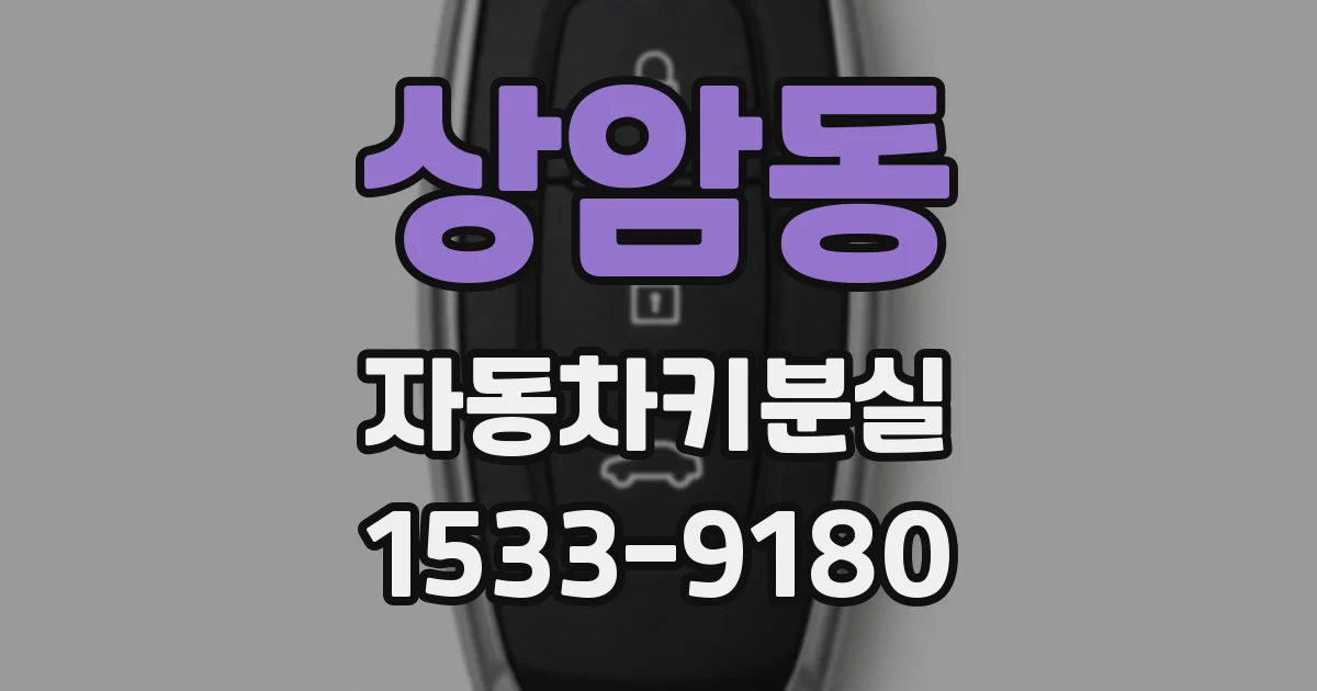 상암동 자동차키분실