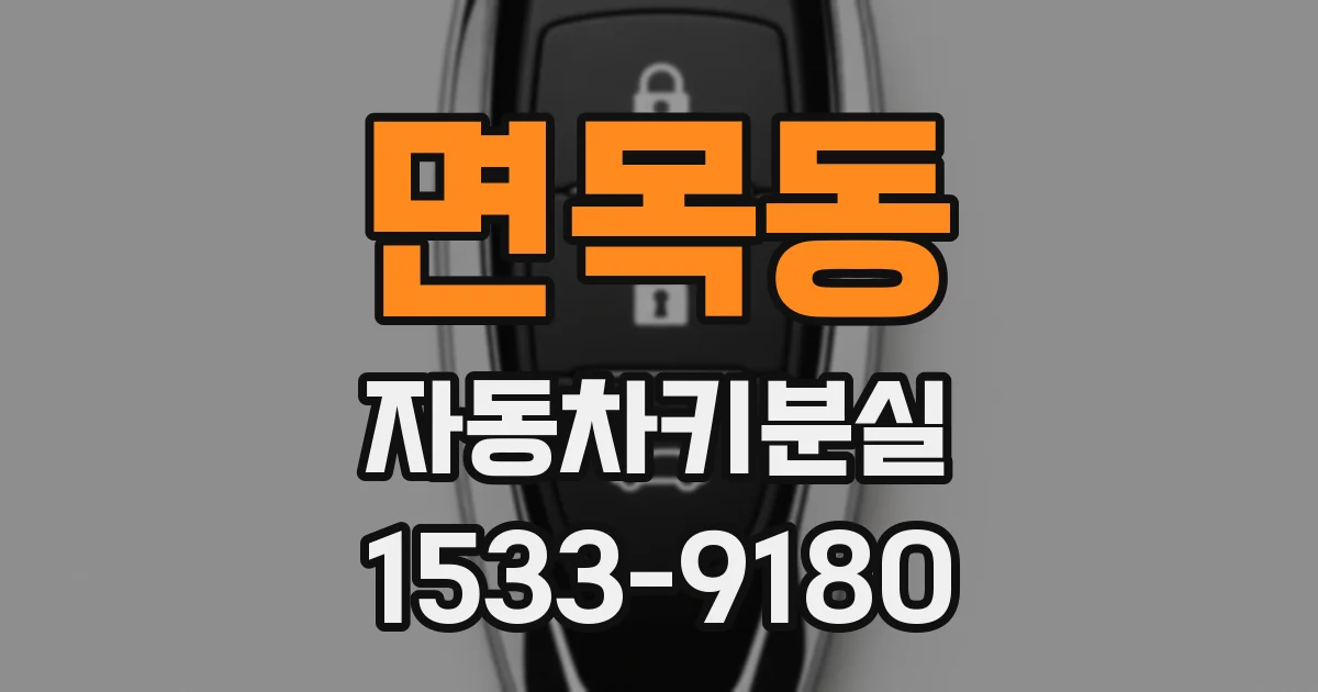 면목동 자동차키분실