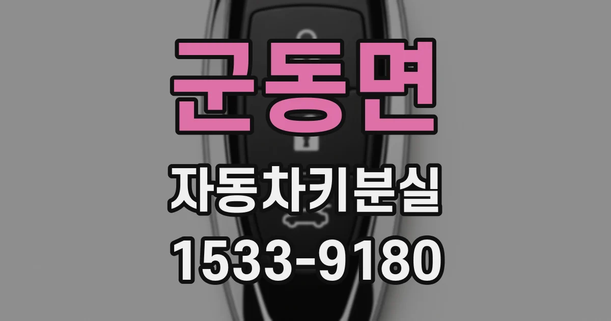 군동면 자동차키분실
