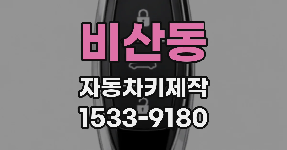 비산동 자동차키제작