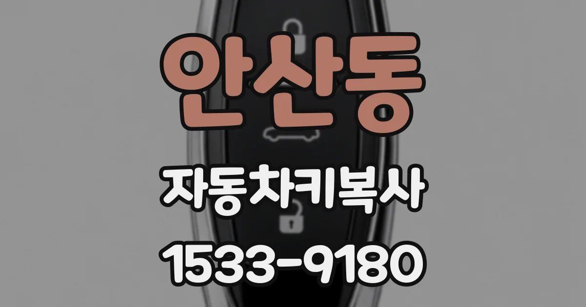 안산동 자동차키복사