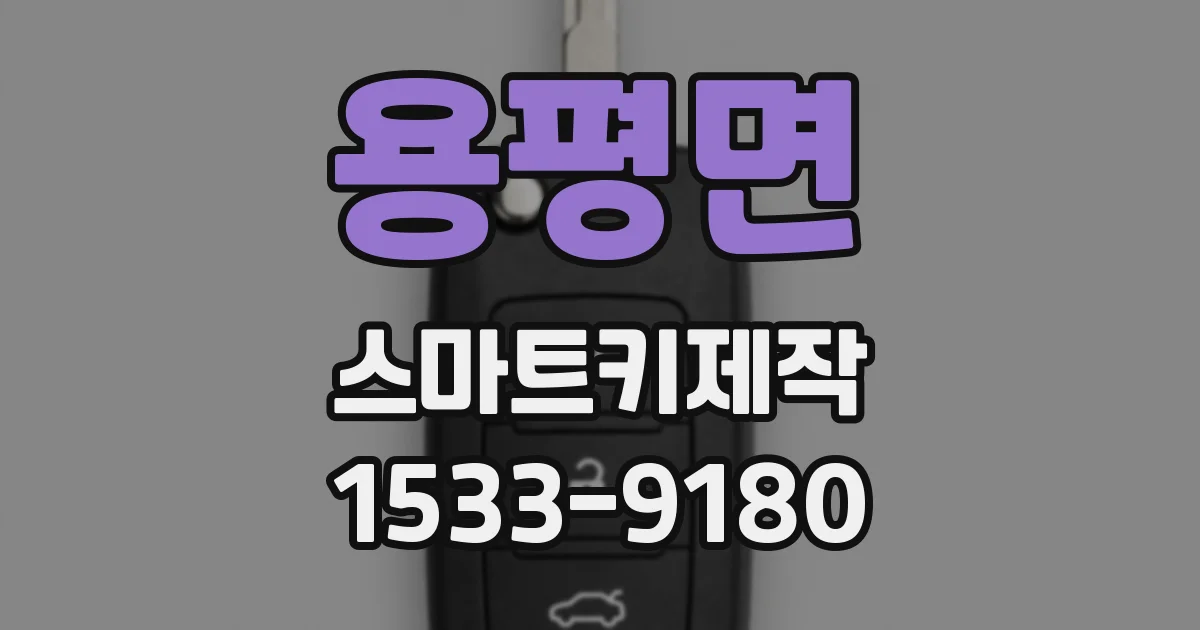용평면 스마트키제작