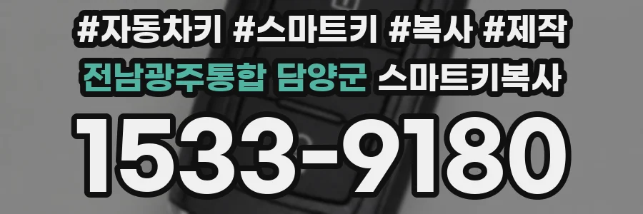 전남광주통합 담양군 스마트키복사