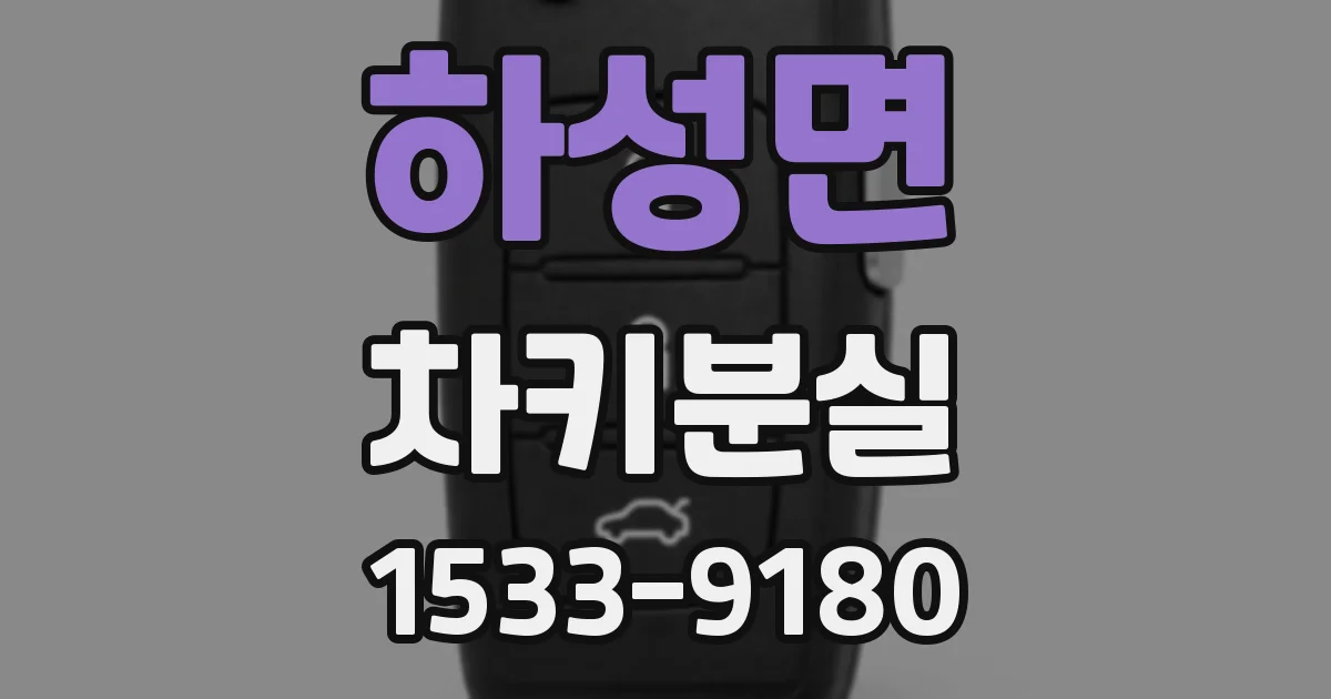 하성면 차키분실