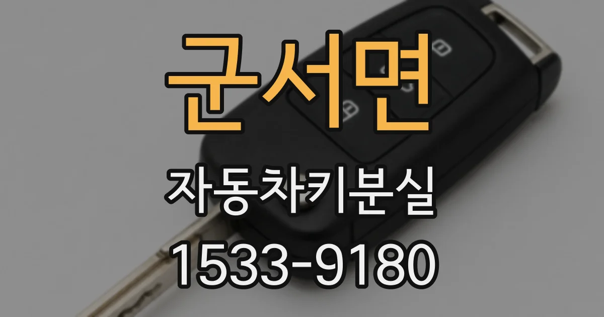 군서면 자동차키분실