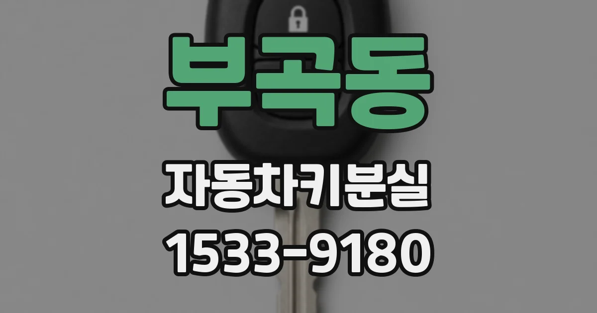 부곡동 자동차키분실