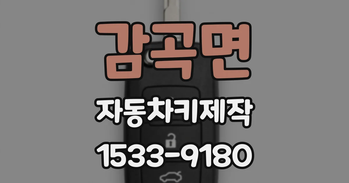 감곡면 자동차키제작
