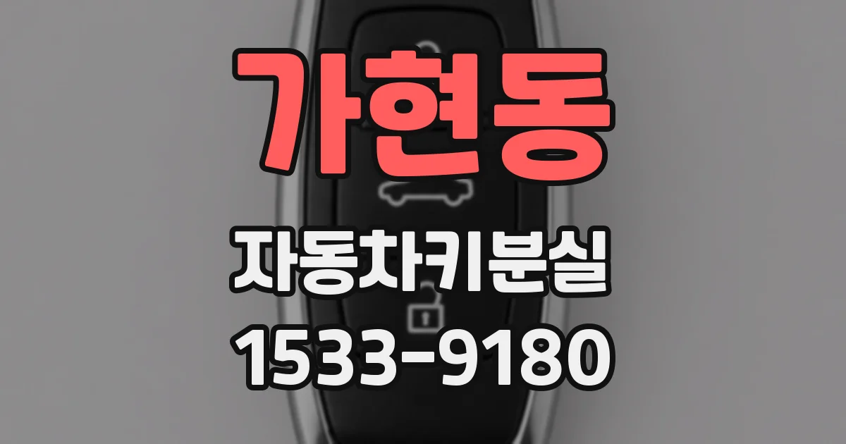 가현동 자동차키분실