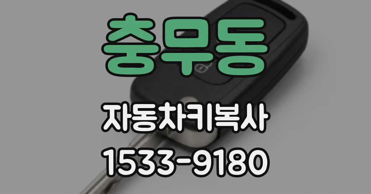 충무동 자동차키복사