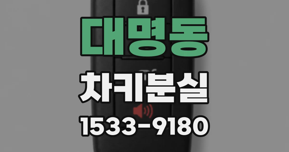 대명동 차키분실