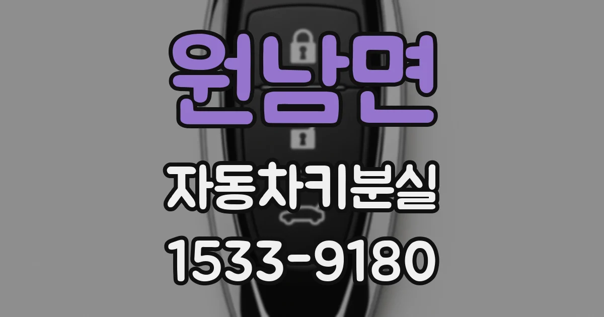 원남면 자동차키분실