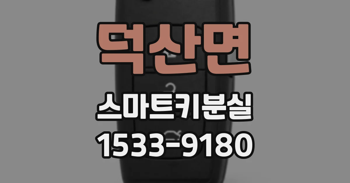 덕산면 스마트키분실