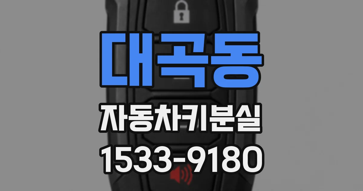 대곡동 자동차키분실
