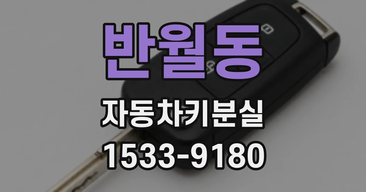반월동 자동차키분실