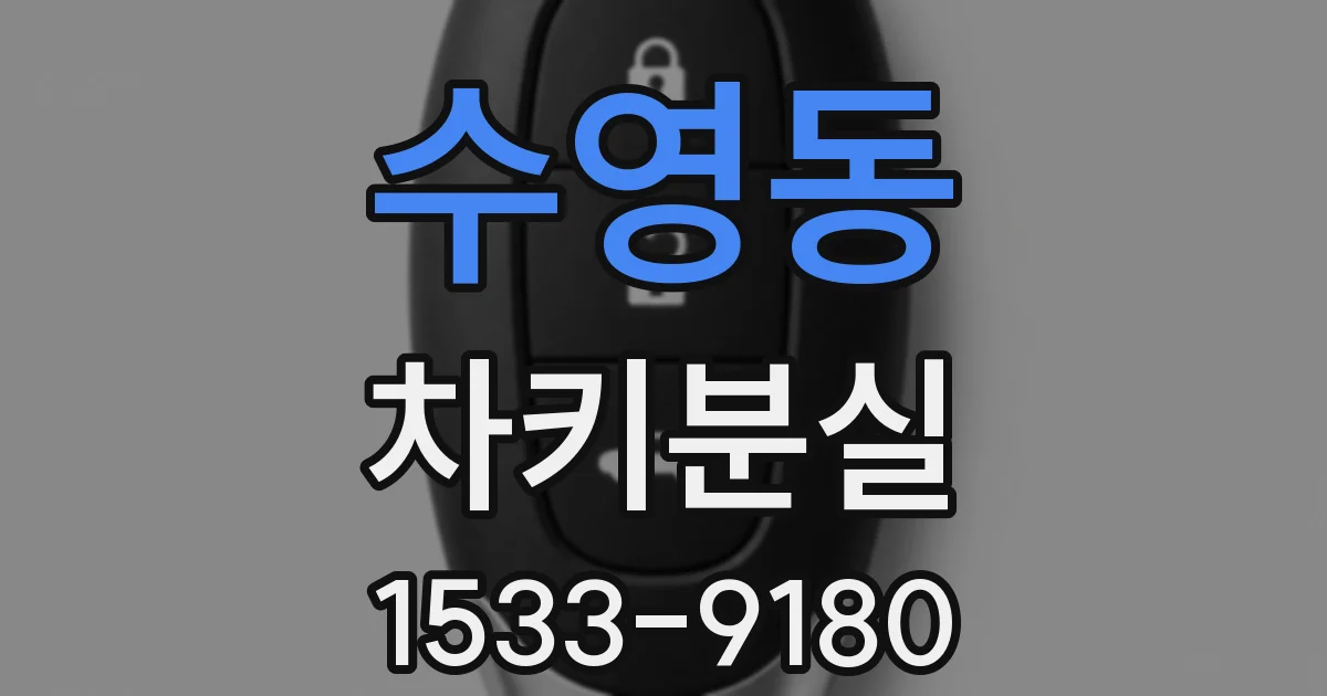 수영동 차키분실