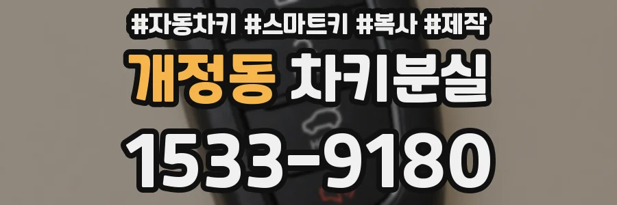 개정동 차키분실
