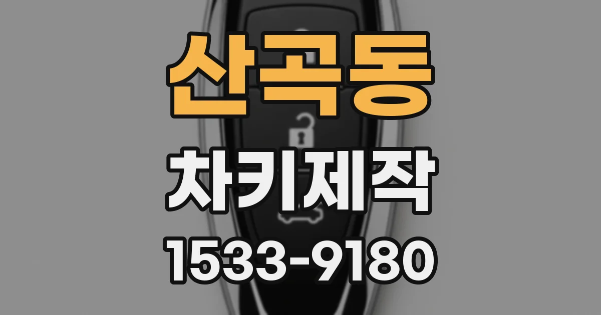산곡동 차키제작