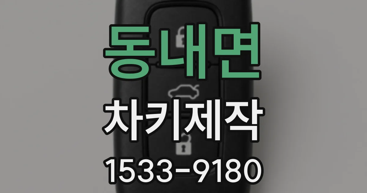 동내면 차키제작