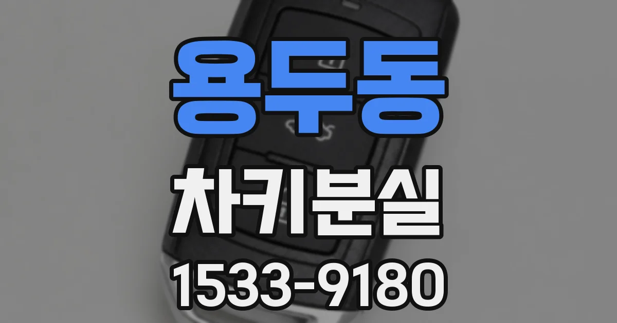 용두동 차키분실