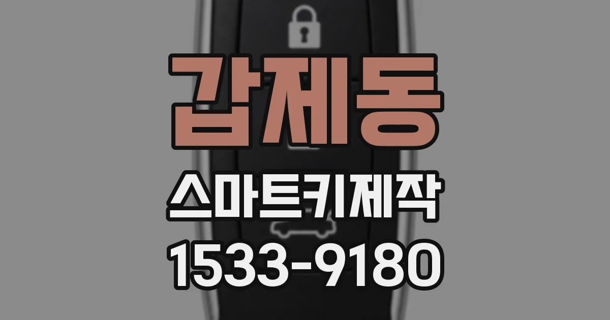 갑제동 스마트키제작