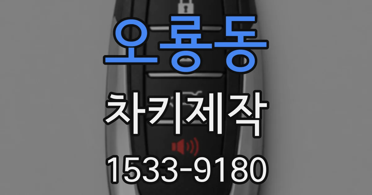 오룡동 차키제작